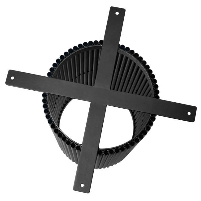 Стол Aura D110, керамогранит Calacatte gold мрамор, чёрный