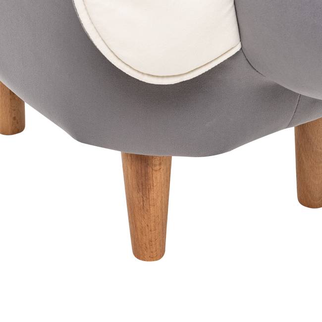 Пуф Leset Мышка V32 серый, компаньон V01 белый Бук