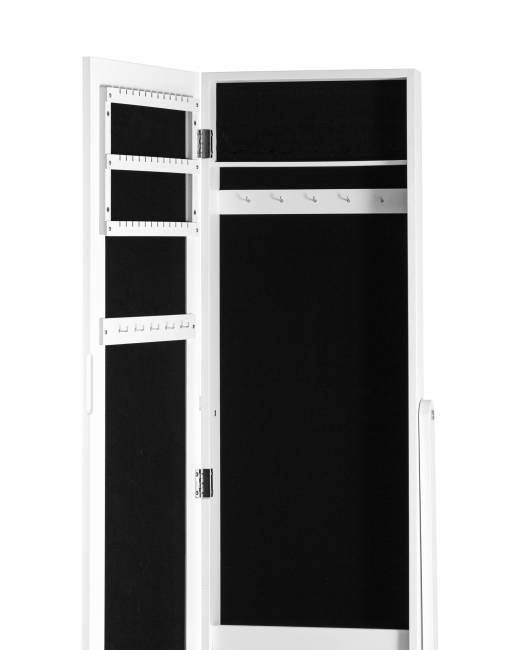 Зеркало-шкаф напольное Godrick для украшений белое Зеркало-шкаф напольное Godrick для украшений белое