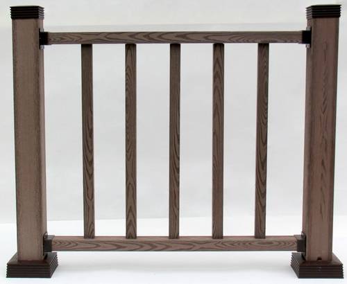 Ограждения Holzhof WoodStyle с тиснением "под дерево", венге (комплект в коробке)	