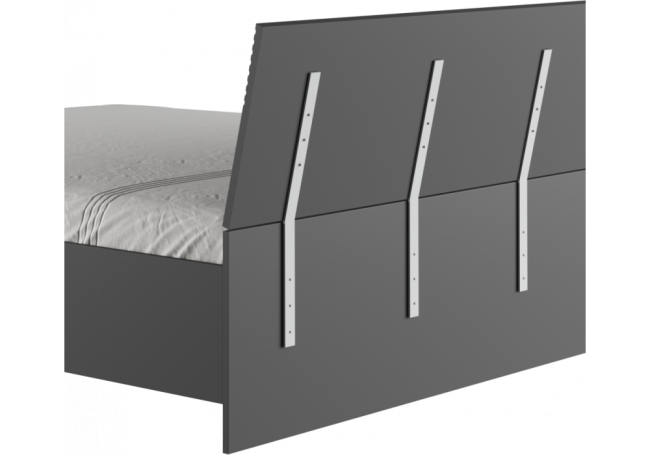 Кровать Кровать Ника 160х200 с основанием дсп эйхория QR-17 / графит