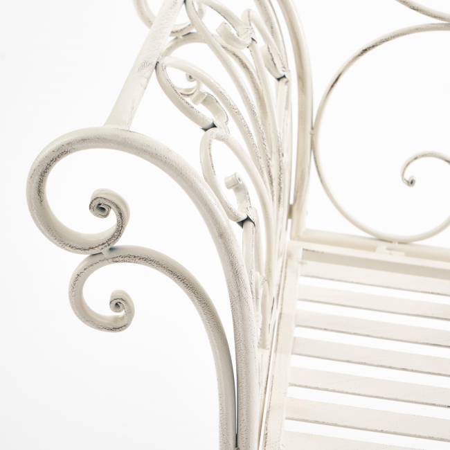 Скамья Secret de Maison BEAUJOLAIS (mod. PL08-8574) металл, 136х46х96см, белый антик (antique white) белый металл
