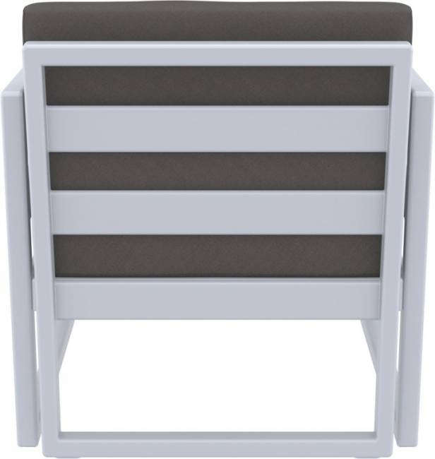 Комплект пластиковой мебели Mykonos XL серебристый, темно-серый Комплект пластиковой мебели Mykonos XL серебристый, темно-серый