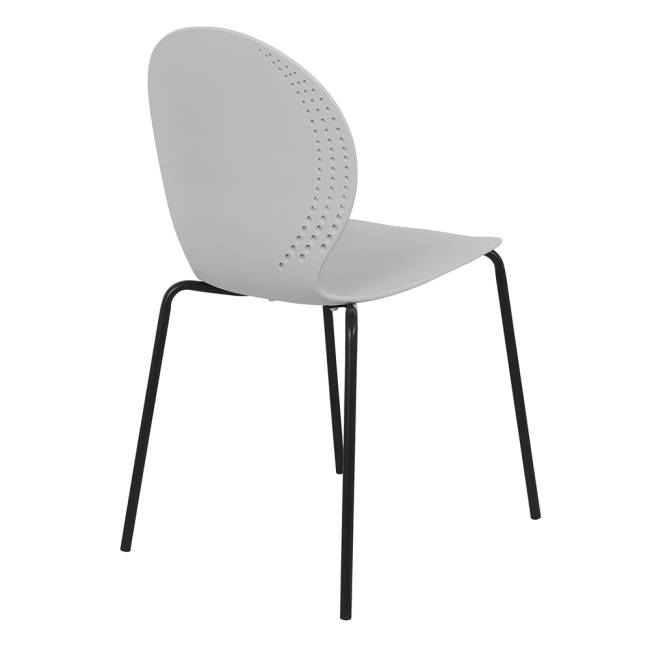 Комплект из 2-х стульев Wave серый с черными ножками Комплект из 2-х стульев Wave серый с черными ножками