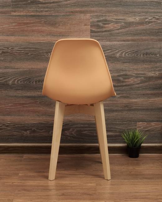 Стол Монте К 100 натур со стульями Сашш натур персик