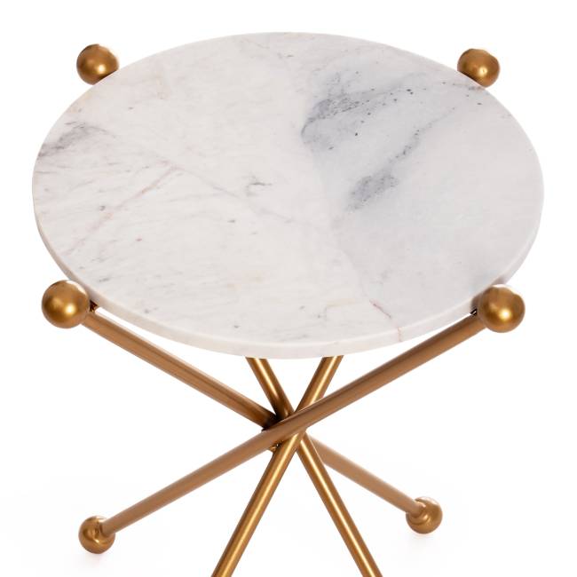 Столик кофейный Secret De Maison TRIXY ( mod. 19993 ) алюминиевый сплав/мрамор, 48*48*56 см, золотой/gold Столик кофейный Secret De Maison TRIXY ( mod. 19993 ) алюминиевый сплав/мрамор, 48*48*56 см, золотой/gold