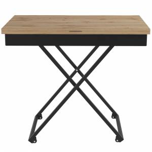 Стол универсальный трансформируемый АНДРЭ Loft ЛДСП дуб вотан/чёрный Стол универсальный трансформируемый АНДРЭ Loft ЛДСП дуб вотан/чёрный