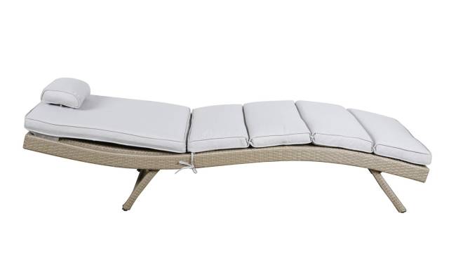 "Лиссабон" шезлонг из искусственного ротанга, цвет соломенный "Лиссабон" шезлонг из искусственного ротанга, цвет соломенный