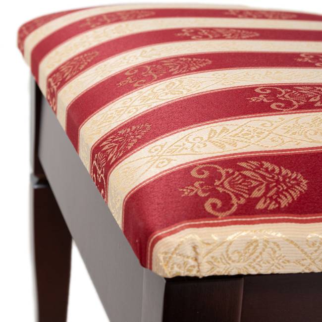Банкетка Ретро М с ящиком средне-коричневый, ткань полоса бордо Банкетка Ретро М с ящиком средне-коричневый, ткань полоса бордо