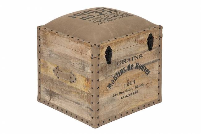 Пуф - сундук Secret de Maison Перрет/Perret (мод. M-540) массив манго/ткань хлопок, 45х45х50см, натуральный/ткань: винтаж натуральный дерево манго/ткань хлопок Пуф - сундук Secret de Maison Перрет/Perret (мод. M-540) массив манго/ткань хлопок, 45х45х50см, натуральный/ткань: винтаж натуральный дерево манго/ткань хлопок