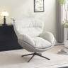 Кресло BLISS серый, экокожа, шенилл