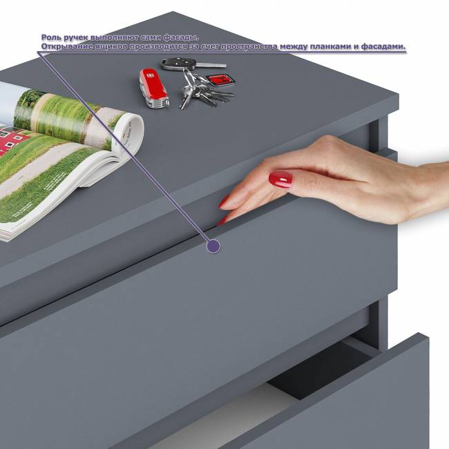 Большой комод МК1200.10 десять ящиков и письменный стол МСП1200 Мори цвет графит Большой комод МК1200.10 десять ящиков и письменный стол МСП1200 Мори цвет графит