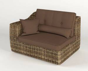 Угол правый "Сенатор", из искусственный ротанга, темно-светло-коричневый