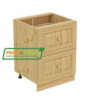 Тумба 2 ящика 600 х 560 х 720 сосна, без покраски Тумба 2 ящика 600 х 560 х 720 сосна, без покраски