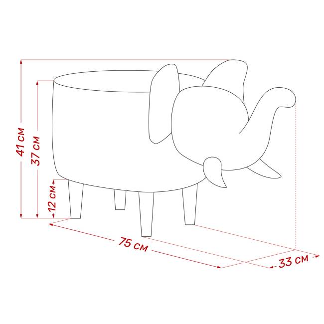 Пуф Leset Слоник Milos 16, компаньон Milos 02 Бук Пуф Leset Слоник Milos 16, компаньон Milos 02 Бук