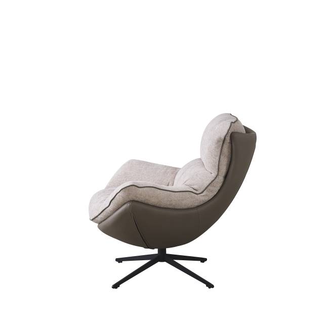 Кресло HUG латте, экокожа, шенилл