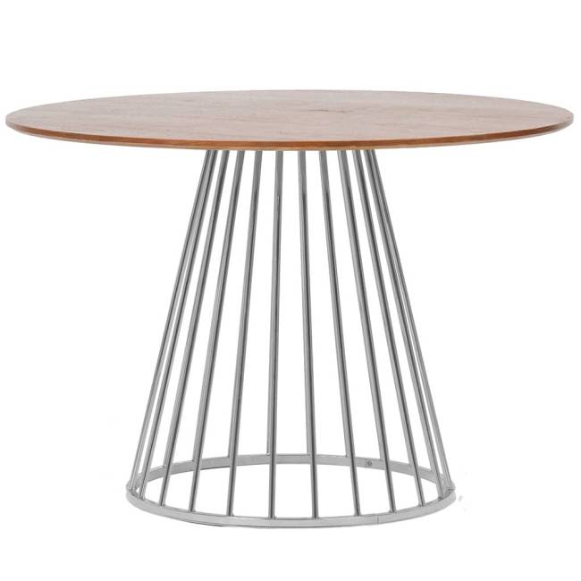 Стол Liverpool 110см орех, хромированные ножки