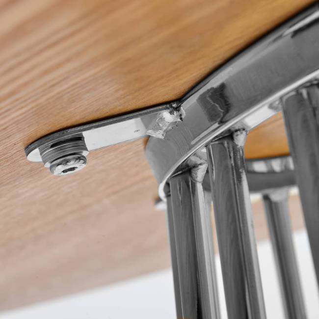 Стол Liverpool 110см орех, хромированные ножки