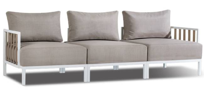 Диван модульный Slim Stripe белый, бежевый 2220х740х687 мм Диван модульный Slim Stripe белый, бежевый 2220х740х687 мм