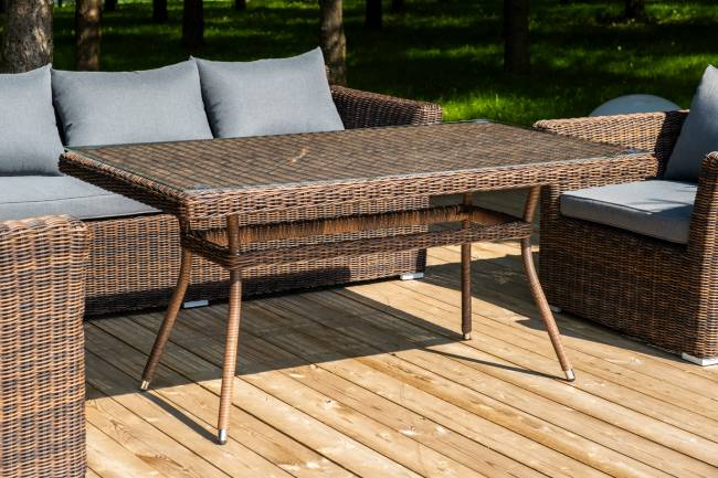 "Моккачино" обеденная группа из искусственного ротанга, цвет коричневый "Моккачино" обеденная группа из искусственного ротанга, цвет коричневый