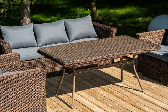 "Моккачино" обеденная группа из искусственного ротанга, цвет коричневый "Моккачино" обеденная группа из искусственного ротанга, цвет коричневый