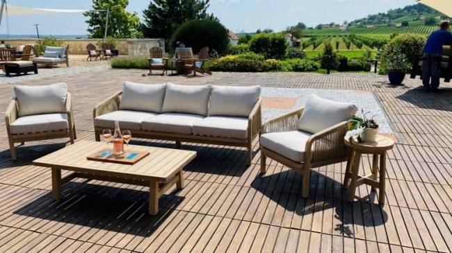 Столик деревянный кофейный Ravona натуральный Ø400х530 мм