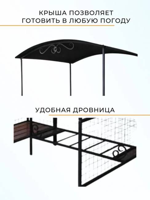 Мангал для дачи с крышей мм-26 Мангал для дачи с крышей мм-26