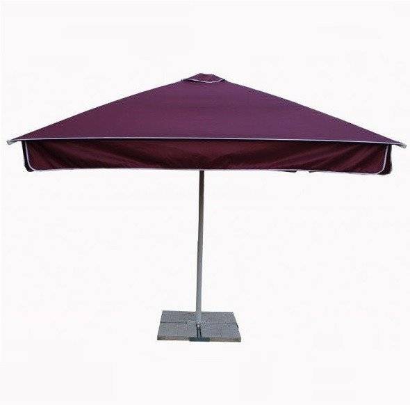 Зонт уличный 2,5х2,5 м стальной каркас, с подставкой, стойка 50 мм