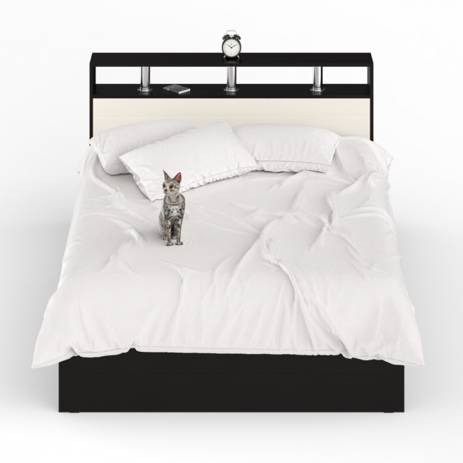 Кровать Камелия 1400 цвет венге/дуб лоредо