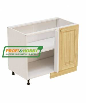 Тумба угловая 1010х530х720 + фасад сосна без покраски Тумба угловая 1010х530х720 + фасад сосна без покраски