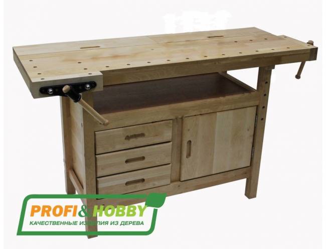 Верстак деревянный Профессиональный дуб