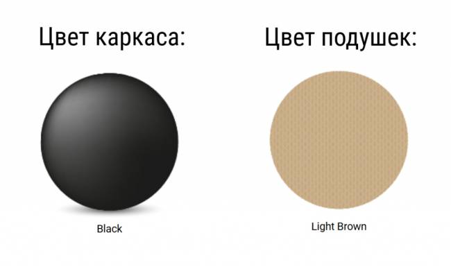 Комплект пластиковой мебели Portofino Lounge Corner черный, светло-коричневый