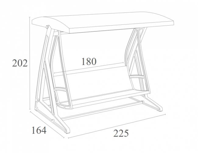 Качели пластиковые плетеные с подушкой Hawaii белый 2250х1640х2020 мм Качели пластиковые плетеные с подушкой Hawaii белый 2250х1640х2020 мм