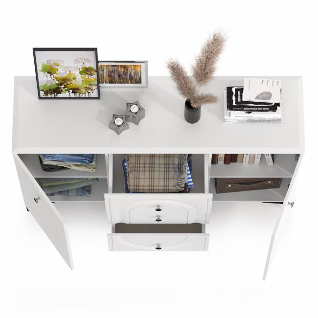 Комод Валенсия 13.309 цвет белый шагрень Комод Валенсия 13.309 цвет белый шагрень