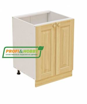 Тумба 2 двери 600х530х720 + фасад сосна бесцветный лак Тумба 2 двери 600х530х720 + фасад сосна бесцветный лак