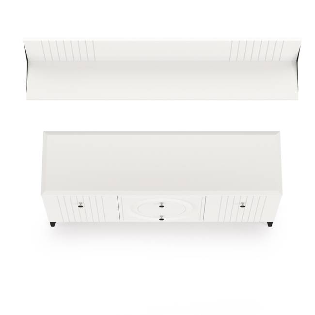 Тумба для ТВ с навесной полкой Валенсия цвет белый шагрень Тумба для ТВ с навесной полкой Валенсия цвет белый шагрень