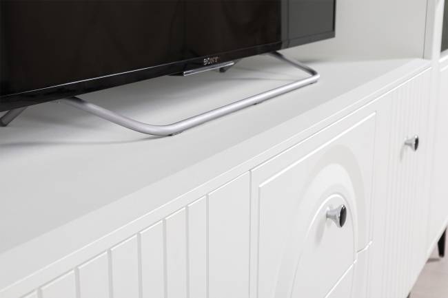 Тумба для ТВ с навесной полкой Валенсия цвет белый шагрень Тумба для ТВ с навесной полкой Валенсия цвет белый шагрень