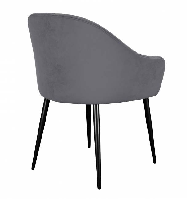 Стул DikLine 439 поворотный, C56 серый, ножки черные Стул DikLine 439 поворотный, C56 серый, ножки черные