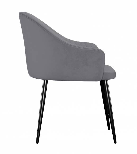 Стул DikLine 439 поворотный, C56 серый, ножки черные Стул DikLine 439 поворотный, C56 серый, ножки черные