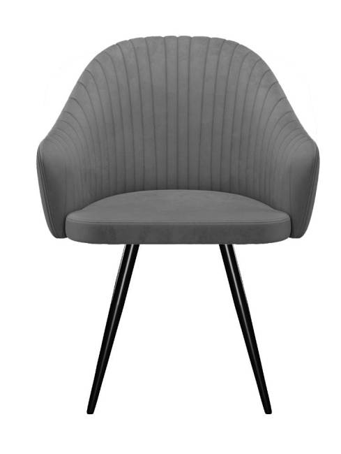 Стул DikLine 439 поворотный, C56 серый, ножки черные Стул DikLine 439 поворотный, C56 серый, ножки черные