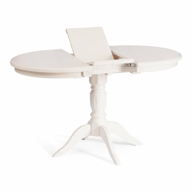 Стол STEFANO бук, мдф, 100+30x80x77см, Ivory white Ivory white бук, мдф Стол STEFANO бук, мдф, 100+30x80x77см, Ivory white Ivory white бук, мдф