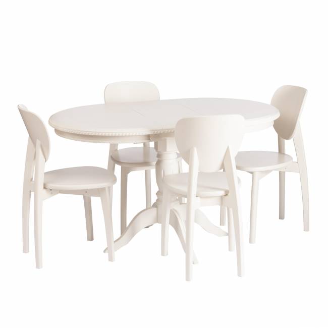 Стол STEFANO бук, мдф, 100+30x80x77см, Ivory white Ivory white бук, мдф Стол STEFANO бук, мдф, 100+30x80x77см, Ivory white Ivory white бук, мдф