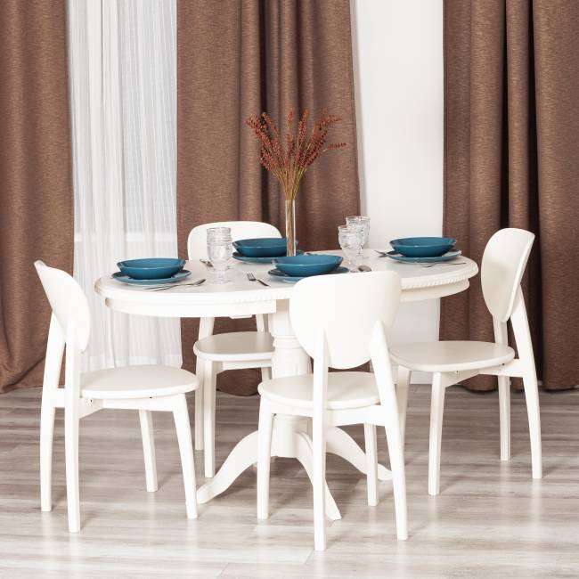 Стол STEFANO бук, мдф, 100+30x80x77см, Ivory white Ivory white бук, мдф Стол STEFANO бук, мдф, 100+30x80x77см, Ivory white Ivory white бук, мдф