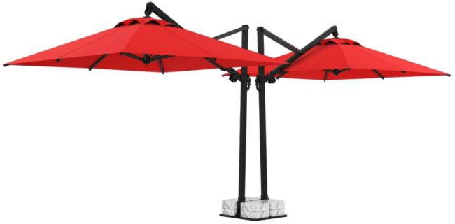 Зонт профессиональный двухкупольный 9.5х4 м Banana Plus Double 9500х4000 мм