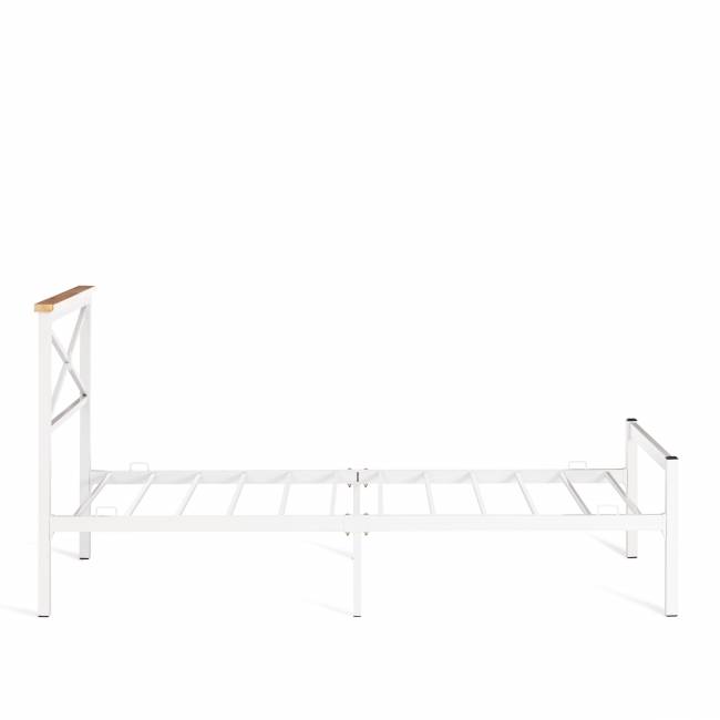 Кровать Iris (mod.9311) дерево гевея/металл, 90*200 см (Single bed), Белый (White) Кровать Iris (mod.9311) дерево гевея/металл, 90*200 см (Single bed), Белый (White)