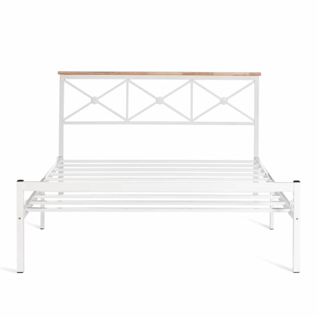 Кровать Iris (mod.9311) дерево гевея/металл, 160*200 см (Queen bed), Белый (White) Белый (White) дерево гевея/металл Кровать Iris (mod.9311) дерево гевея/металл, 160*200 см (Queen bed), Белый (White) Белый (White) дерево гевея/металл