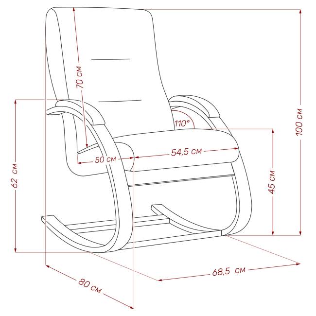 Кресло-качалка Leset Милано Венге Malmo 28 (коричневый) Кресло-качалка Leset Милано Венге Malmo 28 (коричневый)